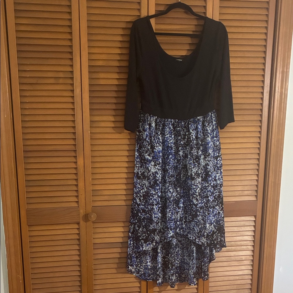 Torrid Black and Blue High Low Dress